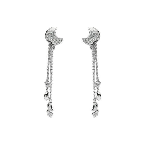 18K White Gold Diamond Stud Earrings