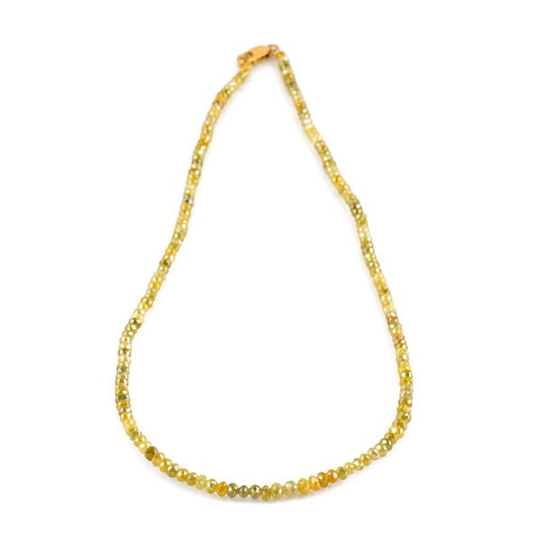 18K Yellow Gold and Rough Yellow Diamond Necklace