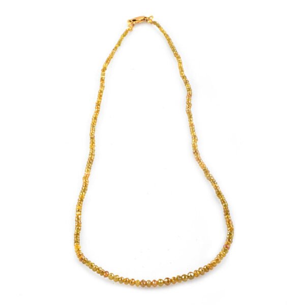 18K Yellow Gold and Rough Yellow Diamond Necklace