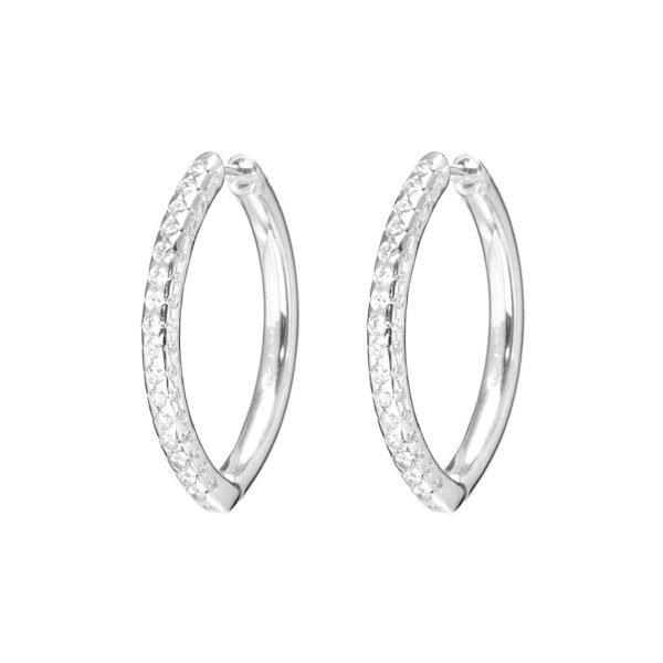 18K White Gold Diamond Drop Earrings