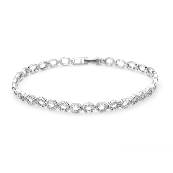 18K White Gold Diamond Accent Bracelet