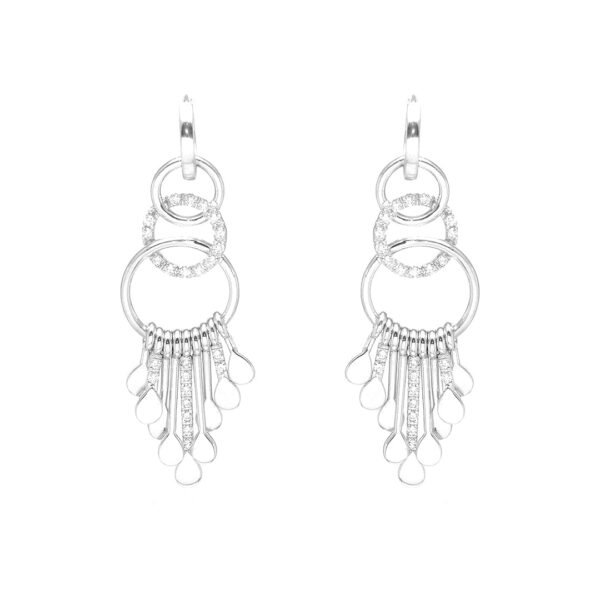 White Gold and Diamond Earrings