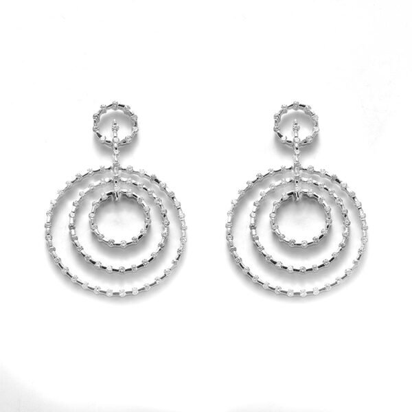 18K White Gold Diamond Earrings