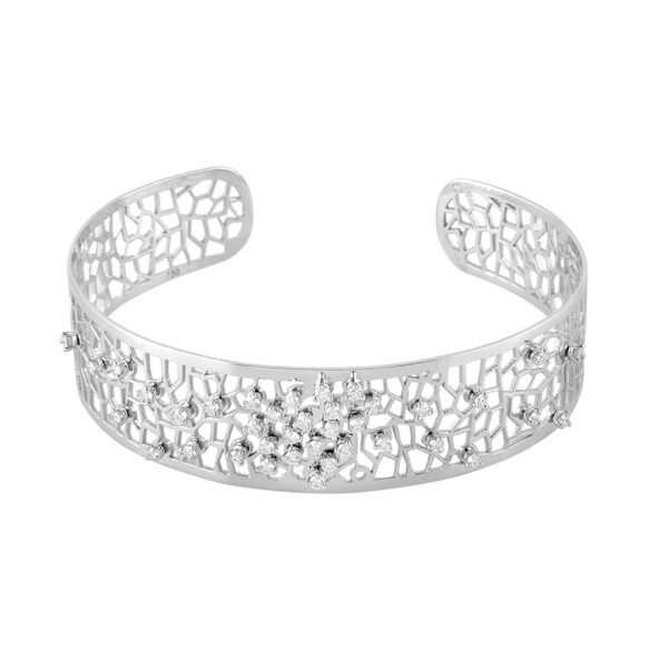 18K White Gold Diamond Accent Bracelet