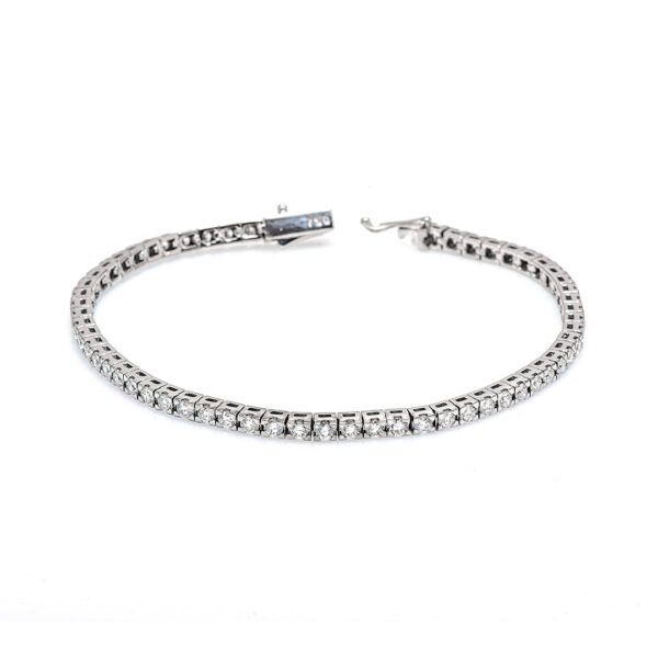 Elegant White Gold Diamond Link Bracelet