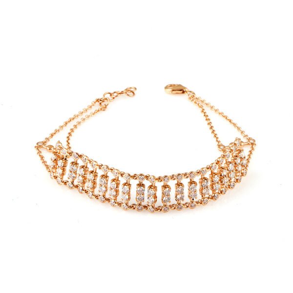 18K Rose Gold Diamond Bracelet