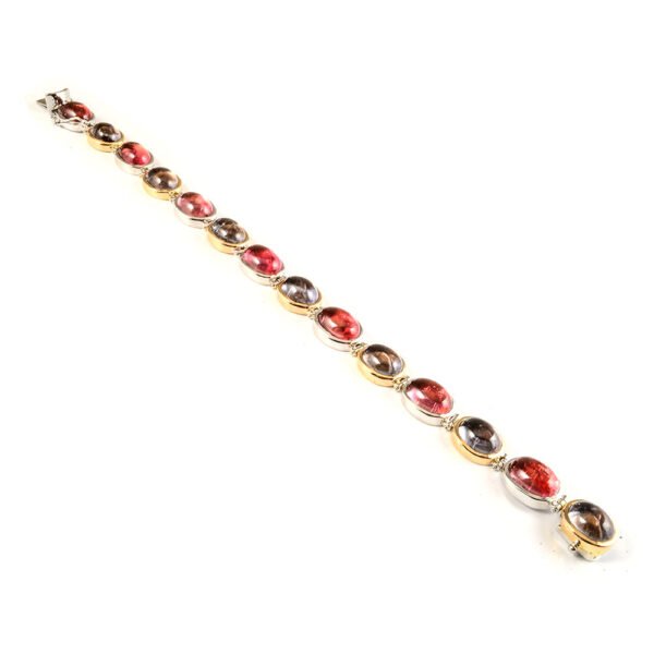 18K White and Yellow Gold Tourmaline Bracelet - Image 2