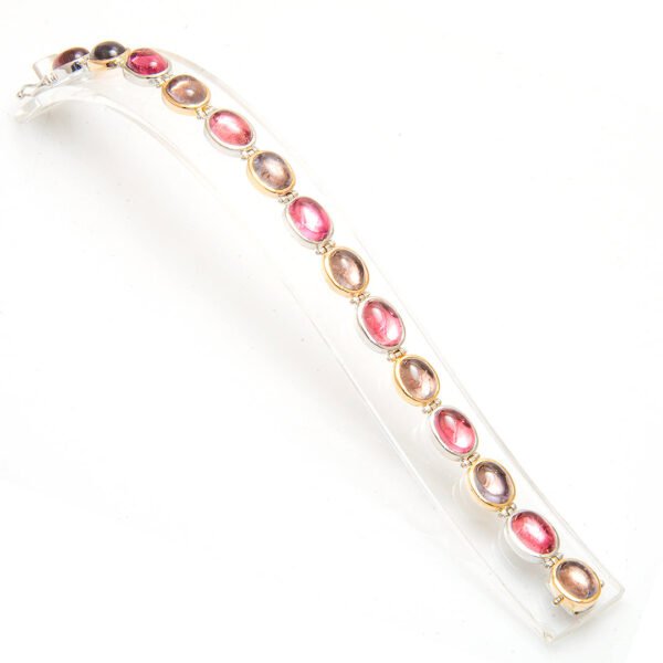 18K White and Yellow Gold Tourmaline Bracelet - Image 3