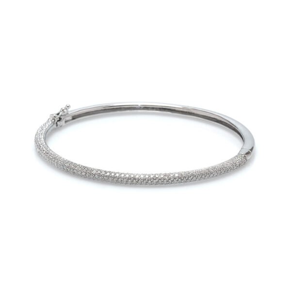 18K White Gold Diamond Bracelet - Image 2