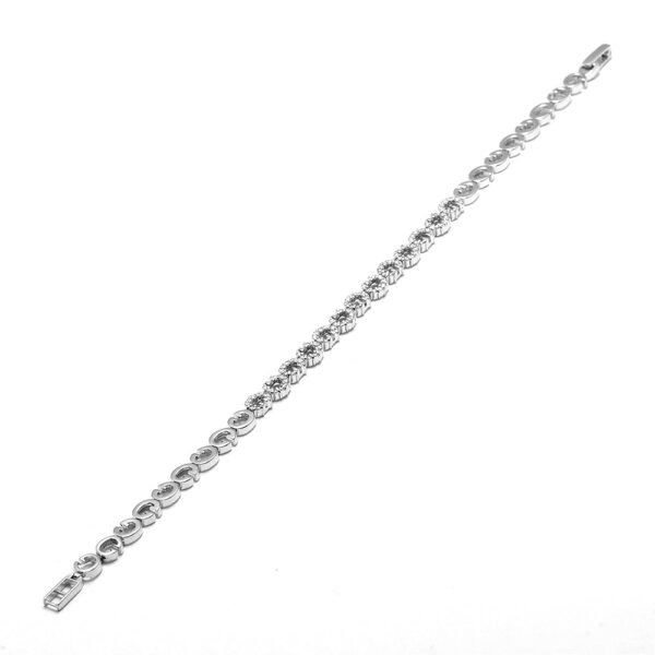 18K White Gold Diamond Accent Bracelet - Image 2