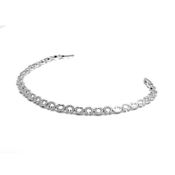 18K White Gold Diamond Accent Bracelet - Image 3