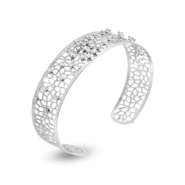 18K White Gold Diamond Accent Bracelet - Image 3