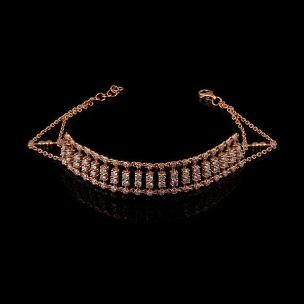 18K Rose Gold Diamond Bracelet - Image 3