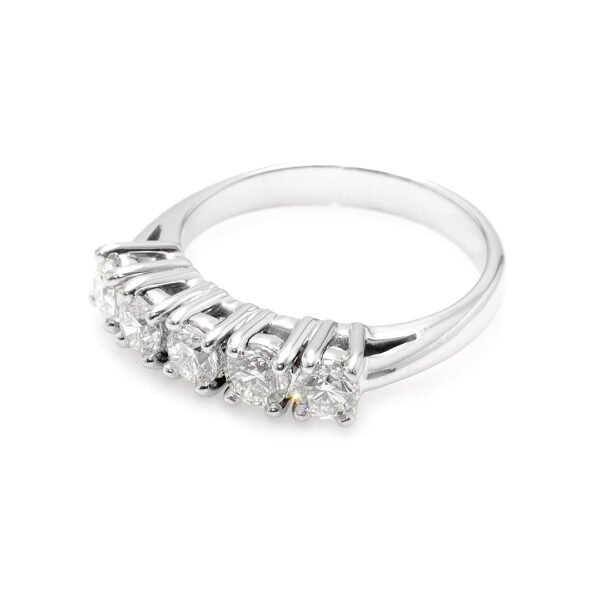 Timeless Five-Diamond White Gold Band - Image 2