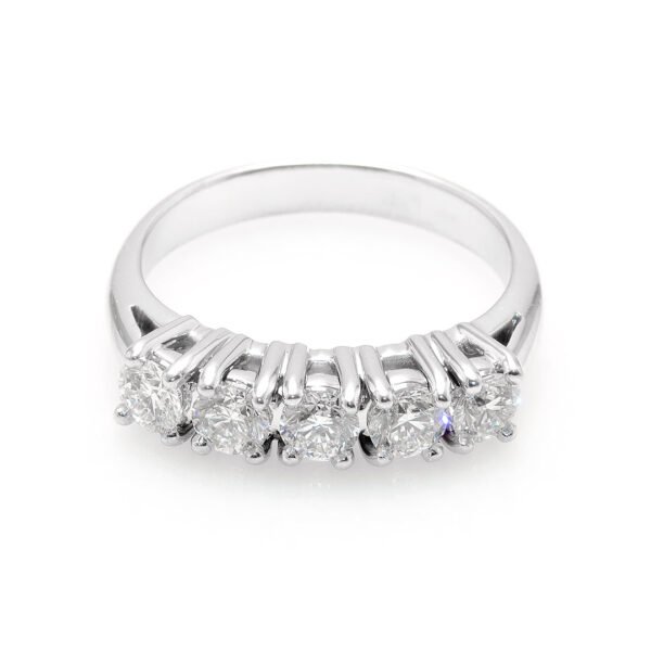 Timeless Five-Diamond White Gold Band - Image 3