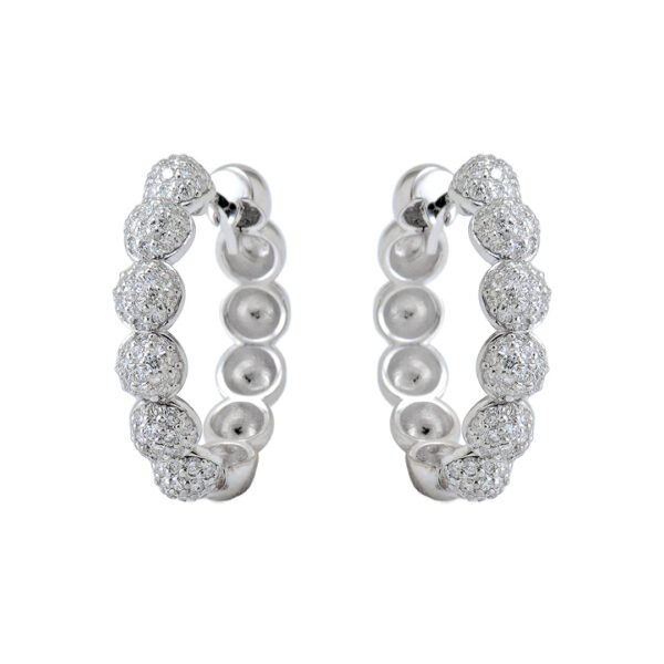 18K White Gold Diamond Earrings