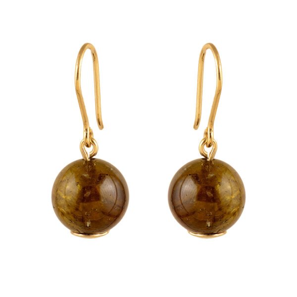 Yellow Gold and Tourmaline Earrings - Image 3