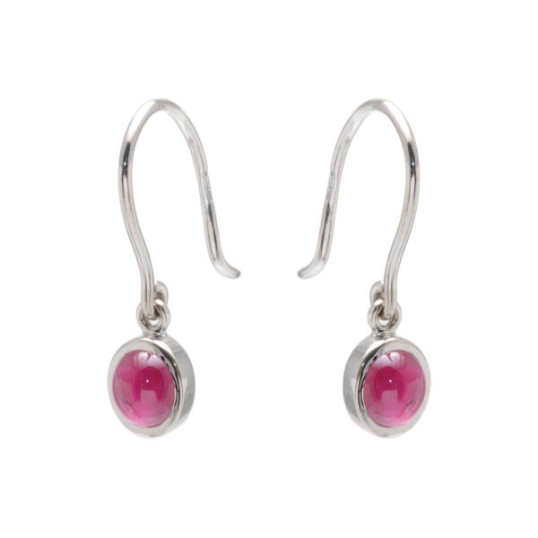 Elegant White Gold and Ruby Earrings