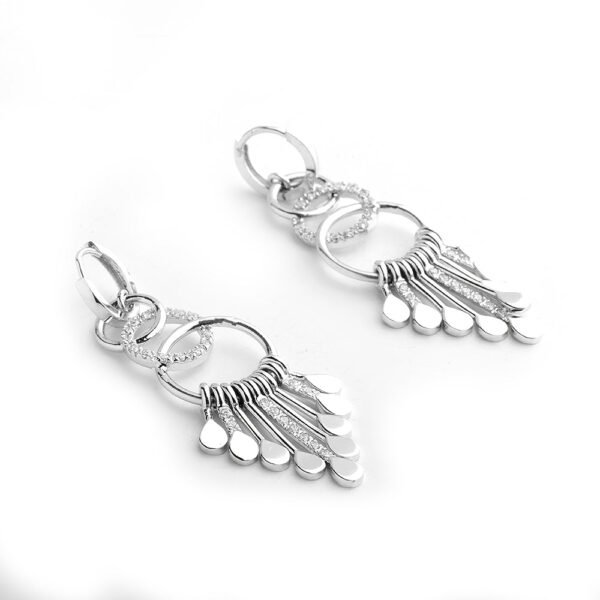 White Gold and Diamond Earrings - Image 2