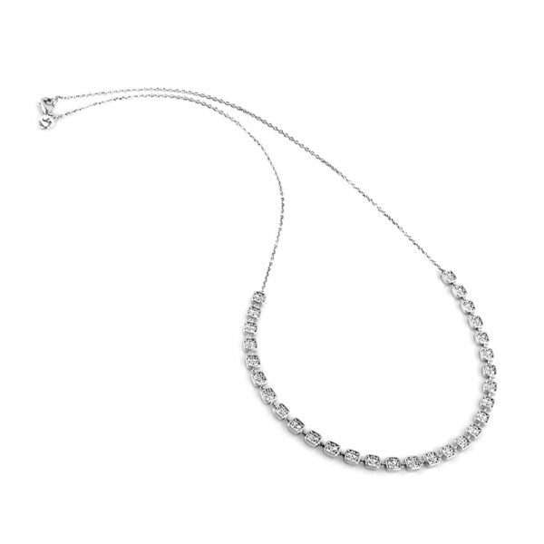 18K White Gold and Diamond Necklace - Image 2