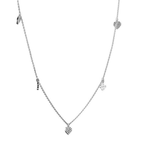 White Gold Diamond Cascade Necklace