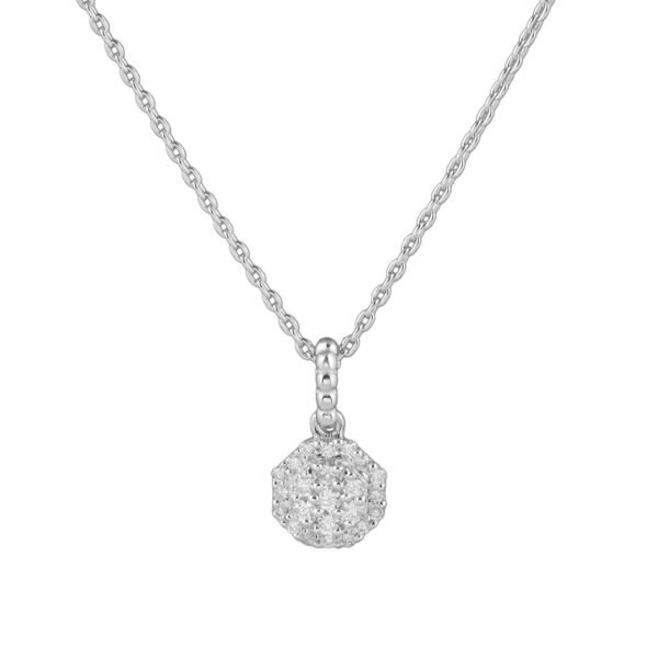 White Gold Diamond Cascade Necklace