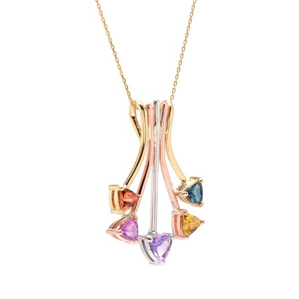 18K Gold and Sapphire Pendant - Image 3