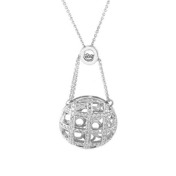 18K White Gold and Diamond Necklace