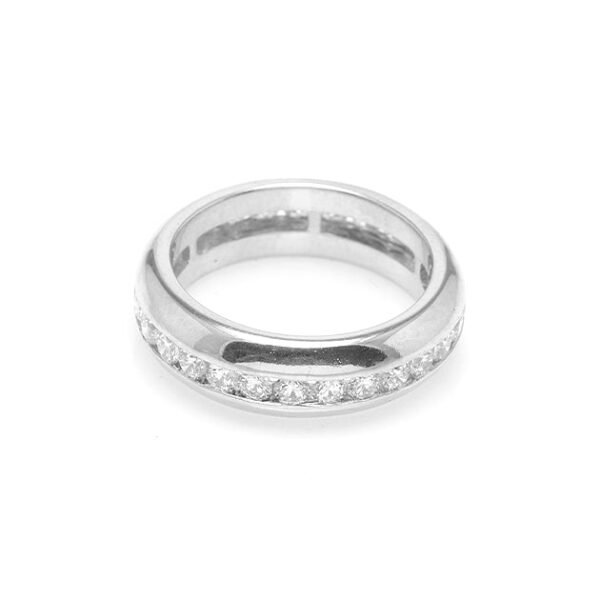 18K White Gold Diamond Eternity Band - Image 2