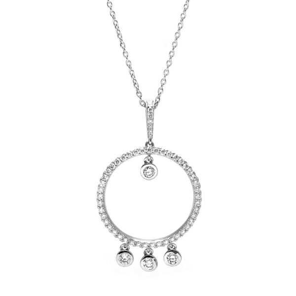 Timeless Elegance: 18K White Gold and Diamond Necklace