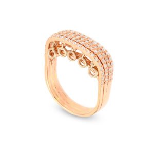 18K White and Rose Gold Diamond Band