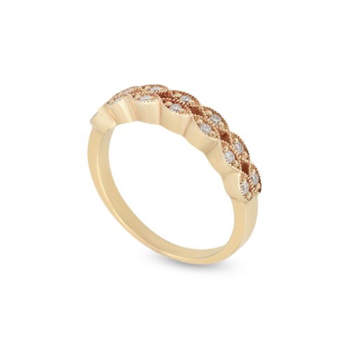 18K Yellow Gold Diamond Band
