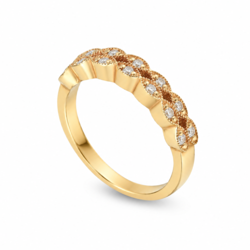 18K Yellow Gold Diamond Band