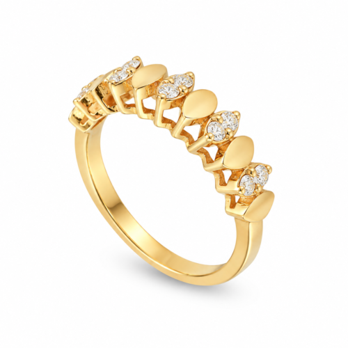 18K Yellow Gold Diamond Band