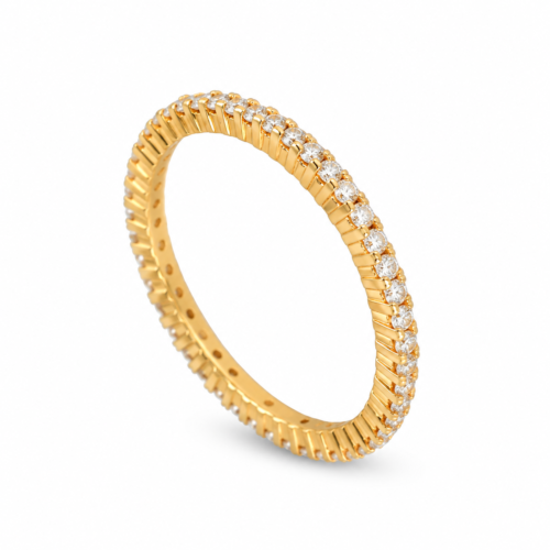 18K Yellow Gold Diamond Band