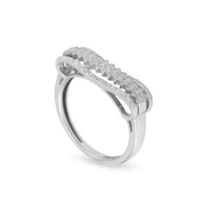 18K White Gold Diamond Band