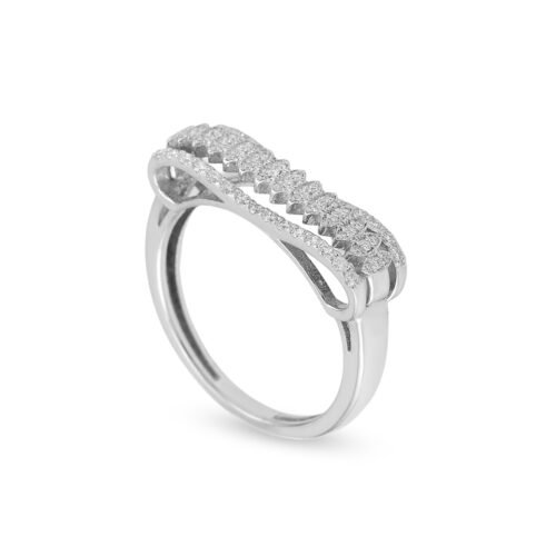 18K White Gold Diamond Band