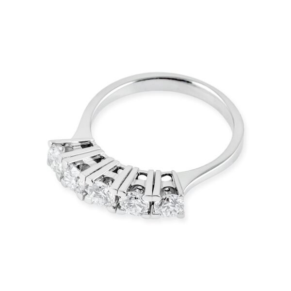 Elegant Five-Diamond White Gold Band - Image 2
