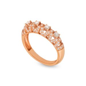 18k Rose Gold Diamond Band