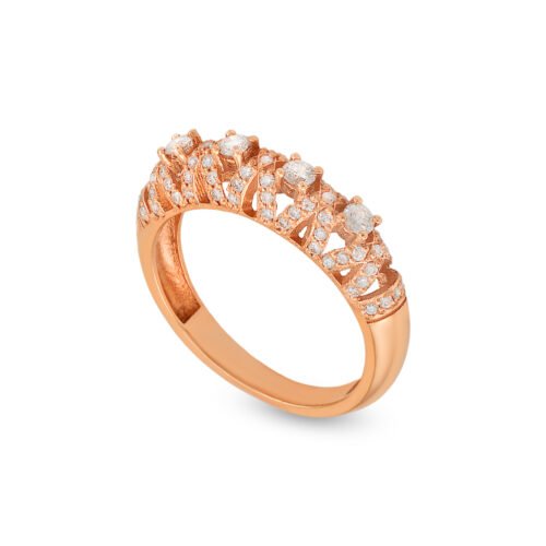 18k Rose Gold Diamond Band