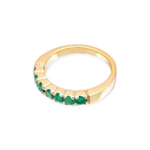 18k Yellow Gold Emerald Band - Image 3