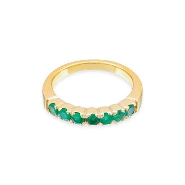 18k Yellow Gold Emerald Band - Image 2