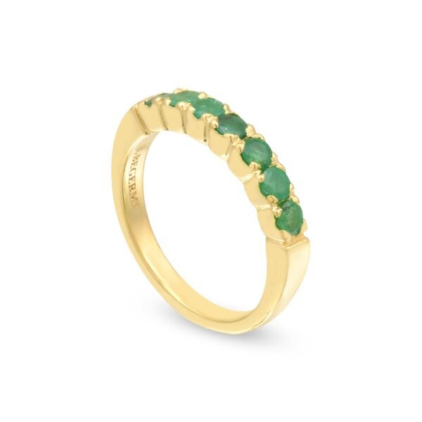 18k Yellow Gold Emerald Band