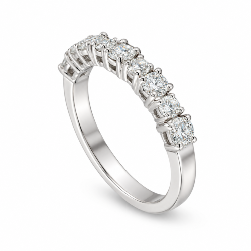 18k White Gold Diamond Band