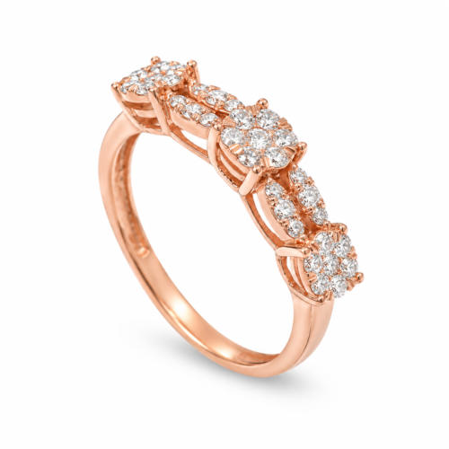18k rose gold diamond band