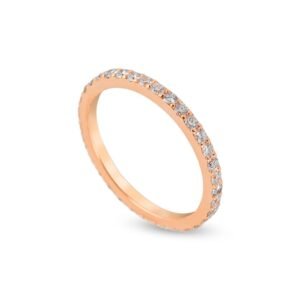 18k Rose Gold Diamond Band – A Symbol of Warmth and Brilliance