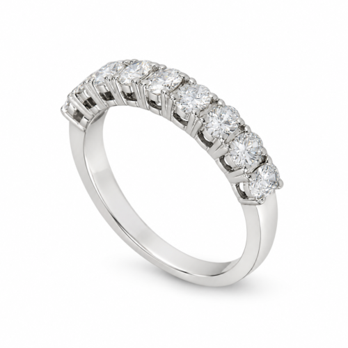 18k White Gold Oval Diamond Band