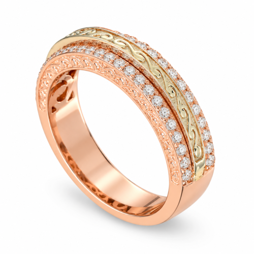 two-tone diamond band