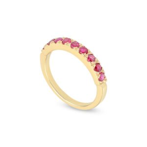 yellow gold ruby band