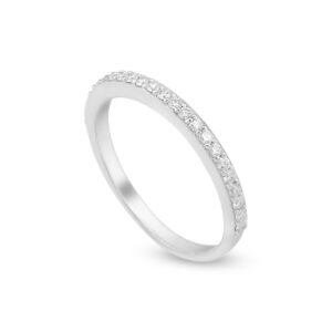 White Gold Diamond Band with 23 VS1-G Diamonds